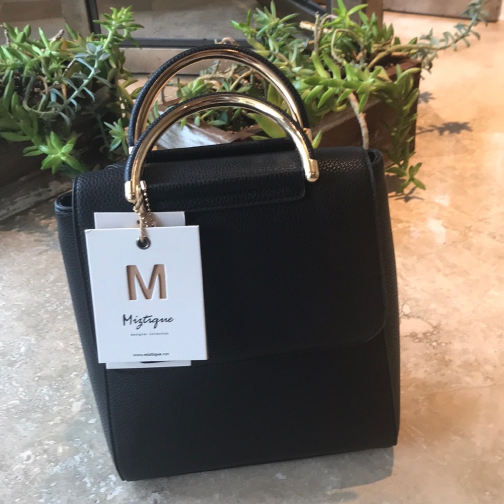 Miztique black convertible bag